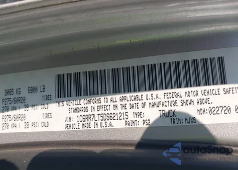 2013 Ram 1500 Big Horn from USA, damaged, VIN 1C6RR7LT5DS621215